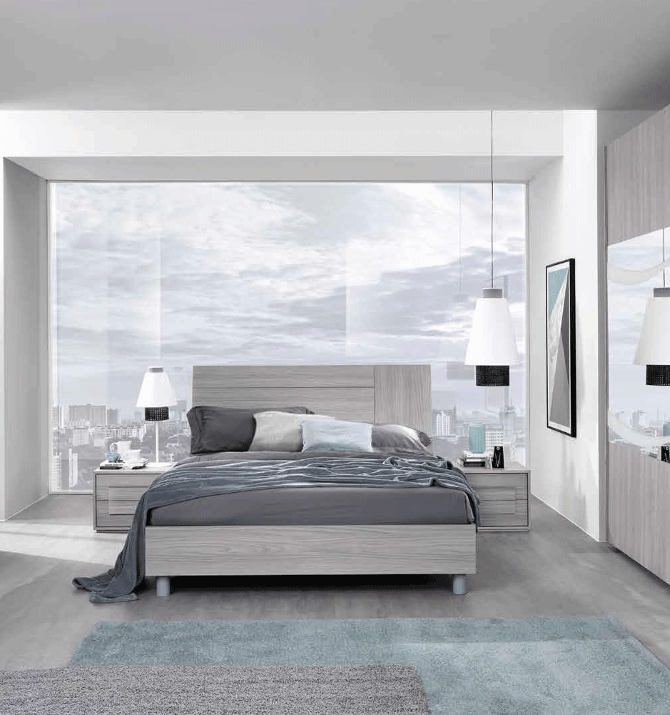 Esf Furniture - Linosa 3 Piece Queen Bedroom Set In Grey Reina - Linosaqs-3Set