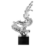 Breaker Wave Sculpture //  Chrome, 24" Tall - Home Elegance USA