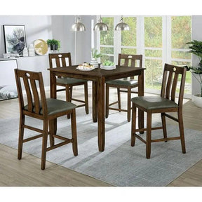 Brinley 5-Piece Square Counter Height Dining Set by Furniture of America