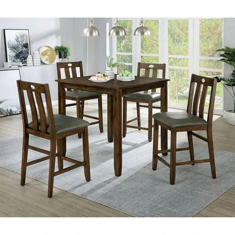 Brinley 5-Piece Square Counter Height Dining Set by Furniture of America Furniture of America