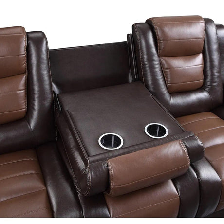 Briscoe Double Reclining Sofa with Drop-Down Cup Holders by Homelegance Homelegance Furniture