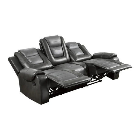 Briscoe Double Reclining Sofa with Drop-Down Cup Holders by Homelegance Homelegance Furniture