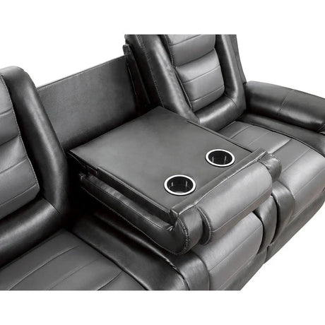 Briscoe Double Reclining Sofa with Drop-Down Cup Holders by Homelegance Homelegance Furniture