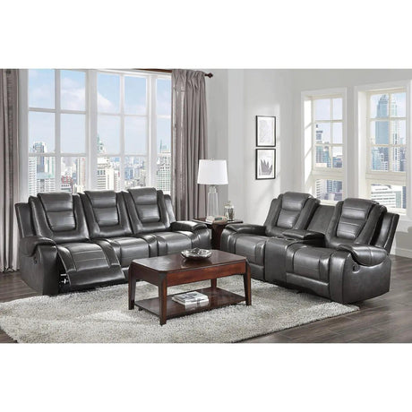 Briscoe Double Reclining Sofa with Drop-Down Cup Holders by Homelegance Homelegance Furniture