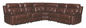Chester Brown Leather Power Reclining Sectional 603440PP – Coaster