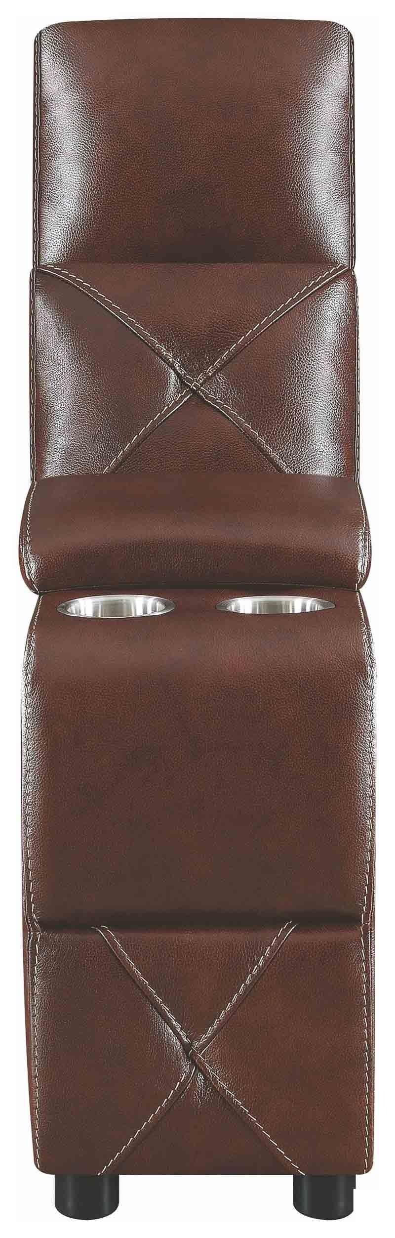 Brown Leather Power Reclining Sectional Chester 603440PP single view | Home Elegance USA