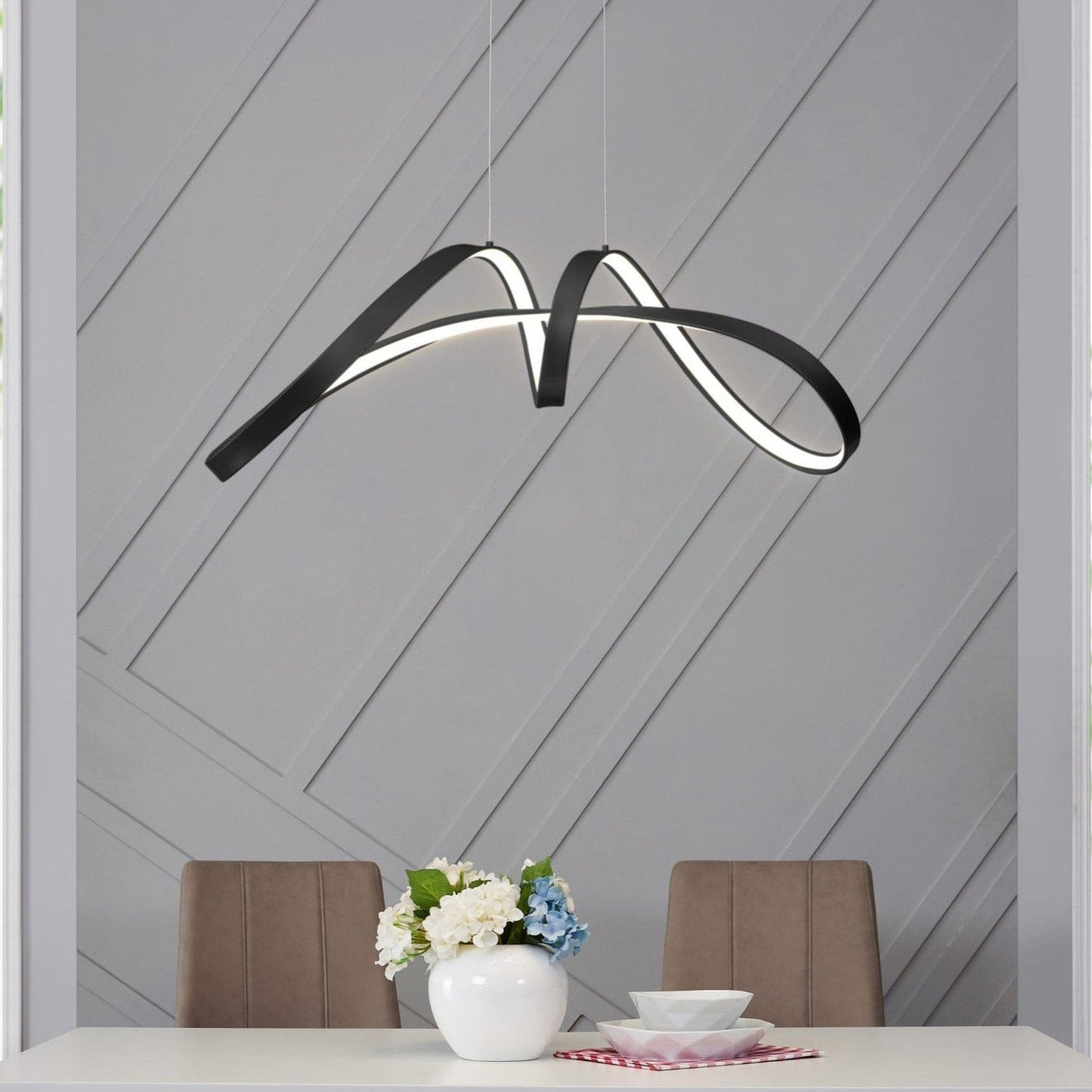 Bucharest Led Chandelier // Black | Finesse | Home Elegance USA