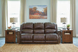 Buncrana Traditional Dual Power Reclining Sofa in Chocolate by Ashley Furniture Ashley Furniture