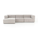 Four Hands Langham Channeled 3 Pc Sectional