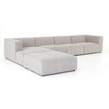 Four Hands Langham Channeled 4 Pc Sectional With Ottoman