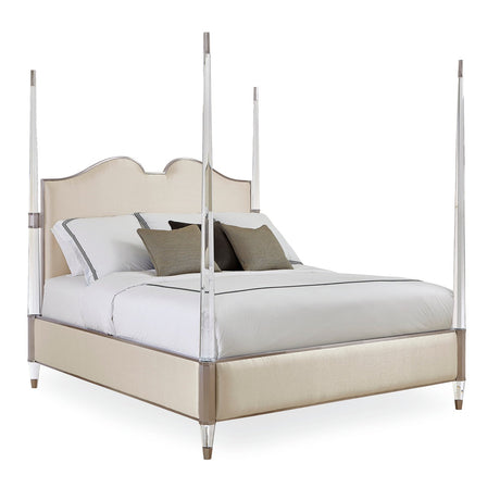 Caracole The Post Is Clear Bed Open Box Item - California King - Home Elegance USA