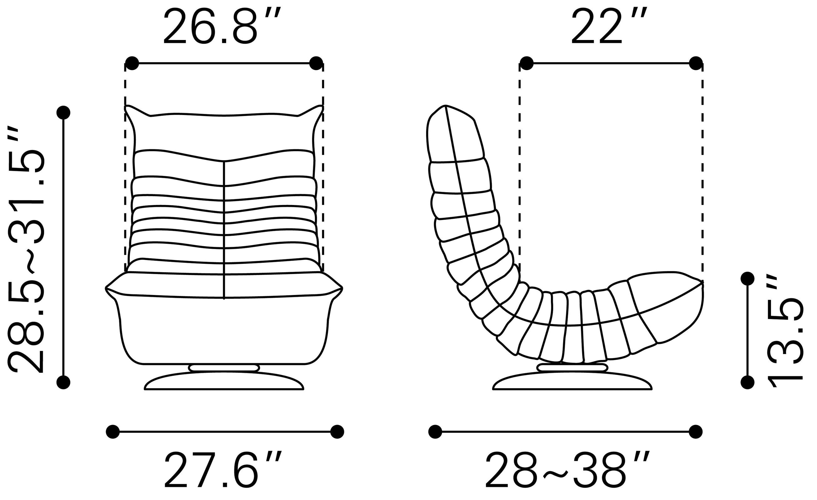 Zuo down best sale low swivel chair