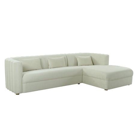 Callie Velvet Right Arm Sectional Sofa | TOV