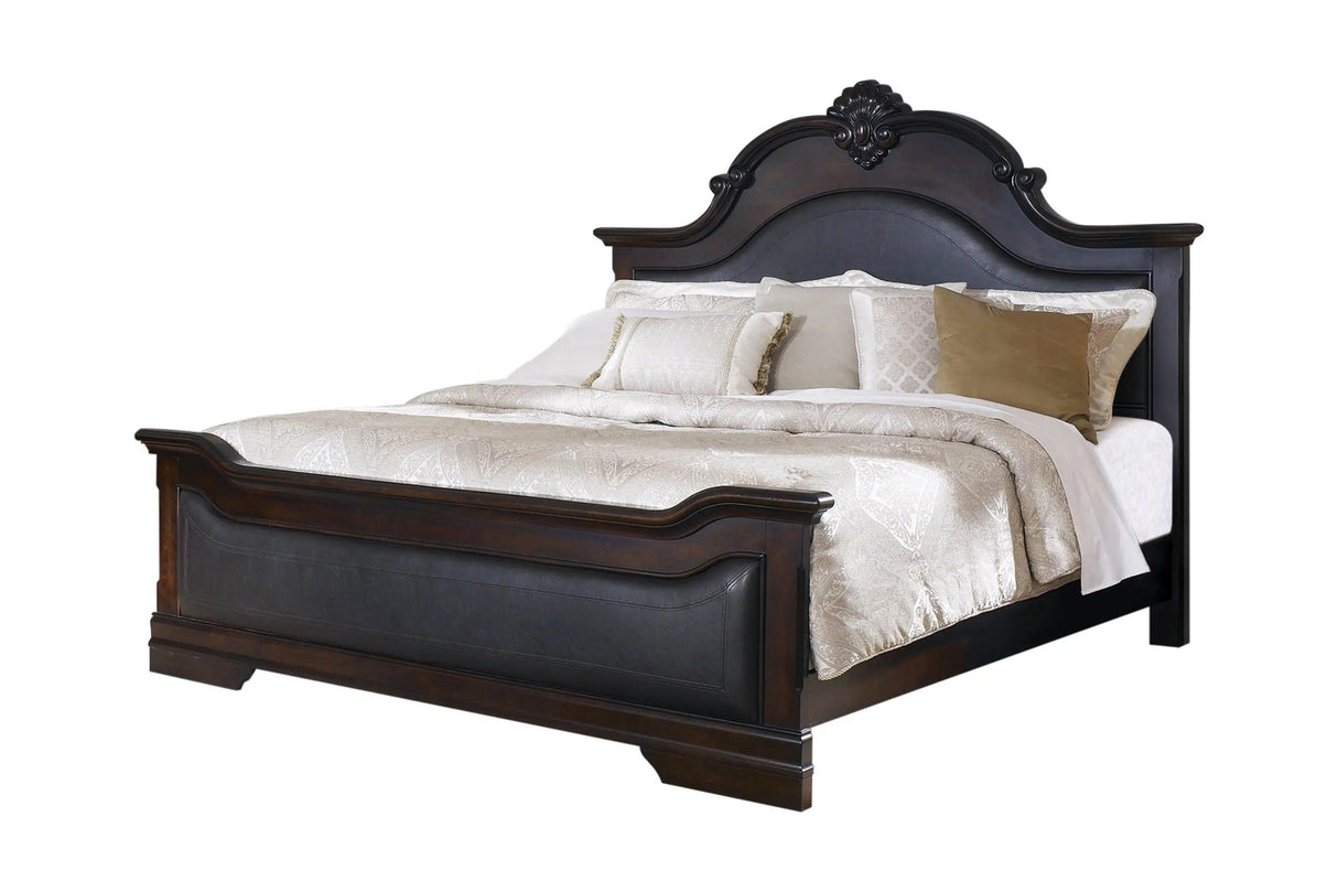 Cambridge 5-Piece Bedroom Set In Cappuccino By Coaster Furniture - Home Elegance USA