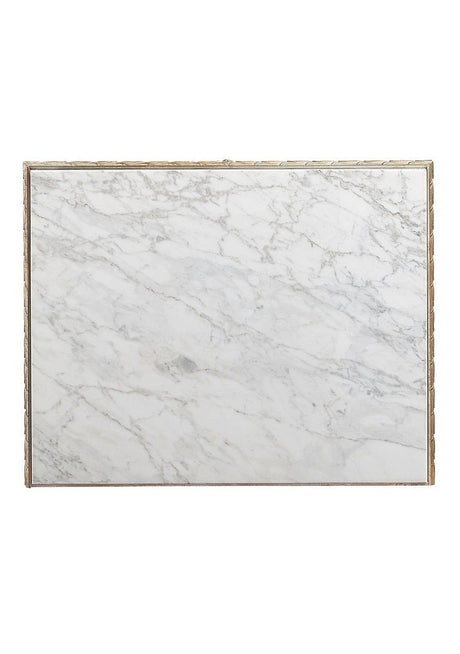 Fontainebleau Three Drawer Nightstand | Caracole Compositions – Mirrored Panels, Carrara White Marble Top