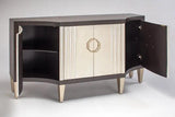 Charcoal Oak / Champagne Old Gold Buffet 4504-S with optional Wall Mirror by Artmax Artmax Furniture
