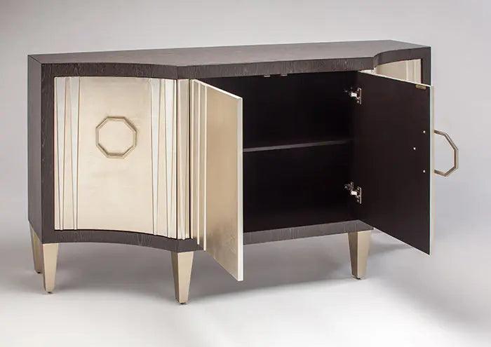 Charcoal Oak / Champagne Old Gold Buffet 4504-S with optional Wall Mirror by Artmax Artmax Furniture