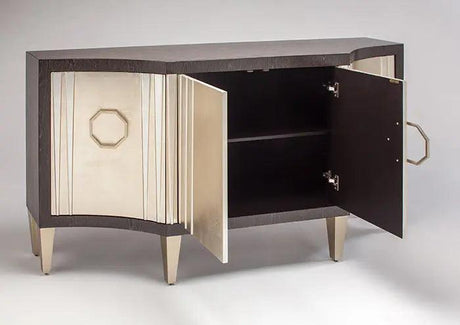 Charcoal Oak / Champagne Old Gold Buffet With Optional Mirror 4504-S | Artmax