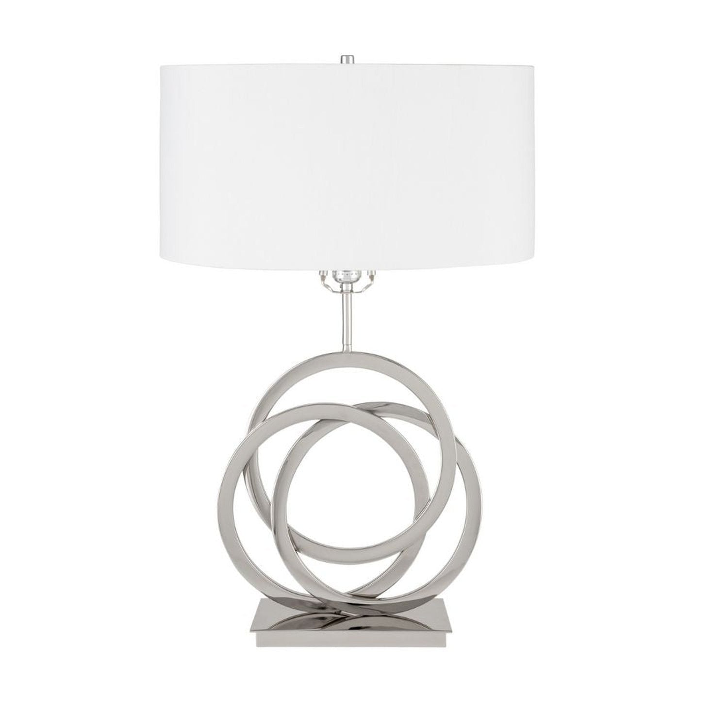 Chrome Circles Table Lamp // 1 Light // USB Charger - Home Elegance USA