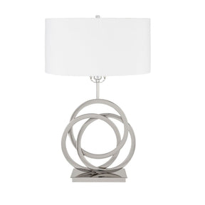 Chrome Circles Table Lamp // 1 Light // Usb Charger | Finesse