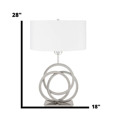 Chrome Circles Table Lamp // 1 Light // Usb Charger | Finesse
