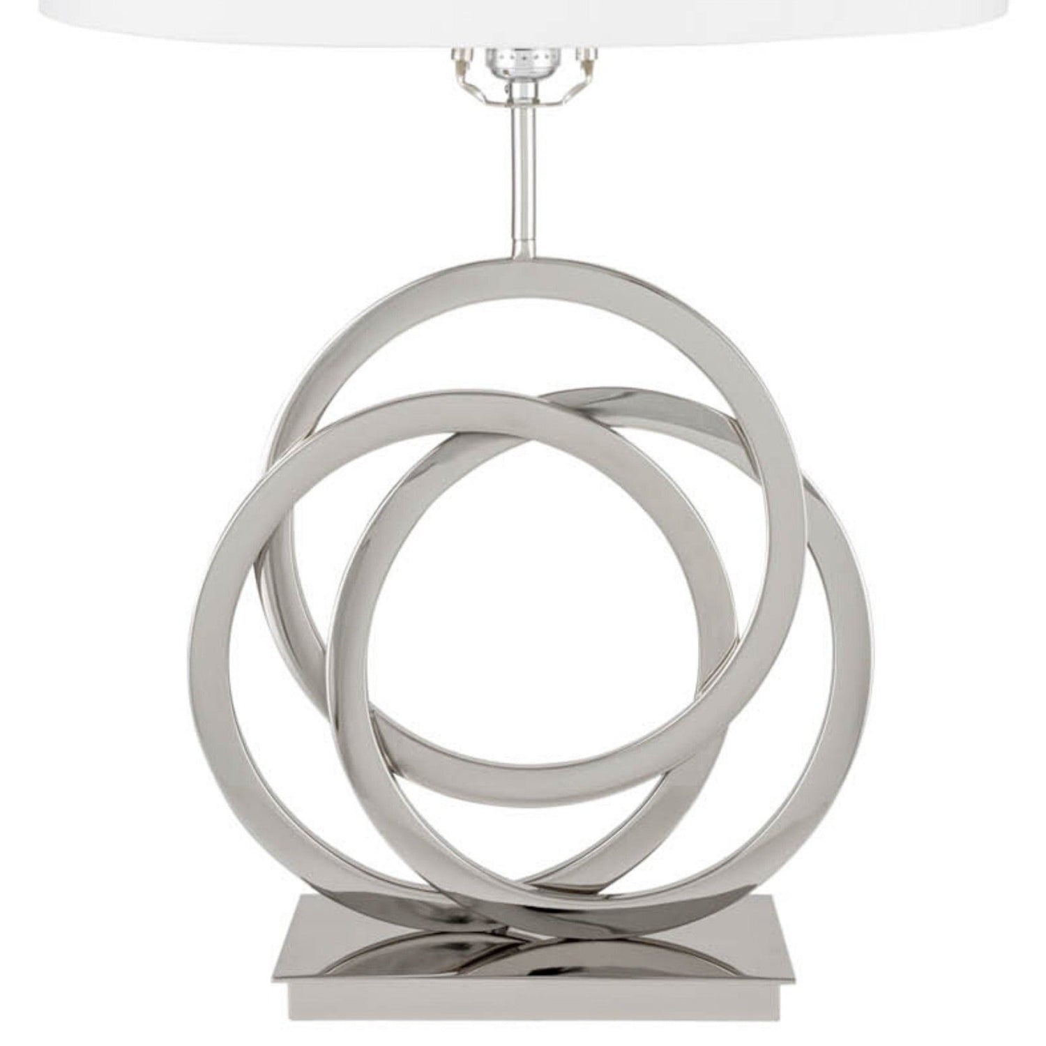 Chrome Circles Table Lamp // 1 Light // USB Charger - Home Elegance USA