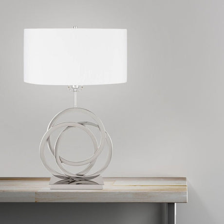 Chrome Circles Table Lamp // 1 Light // Usb Charger | Finesse
