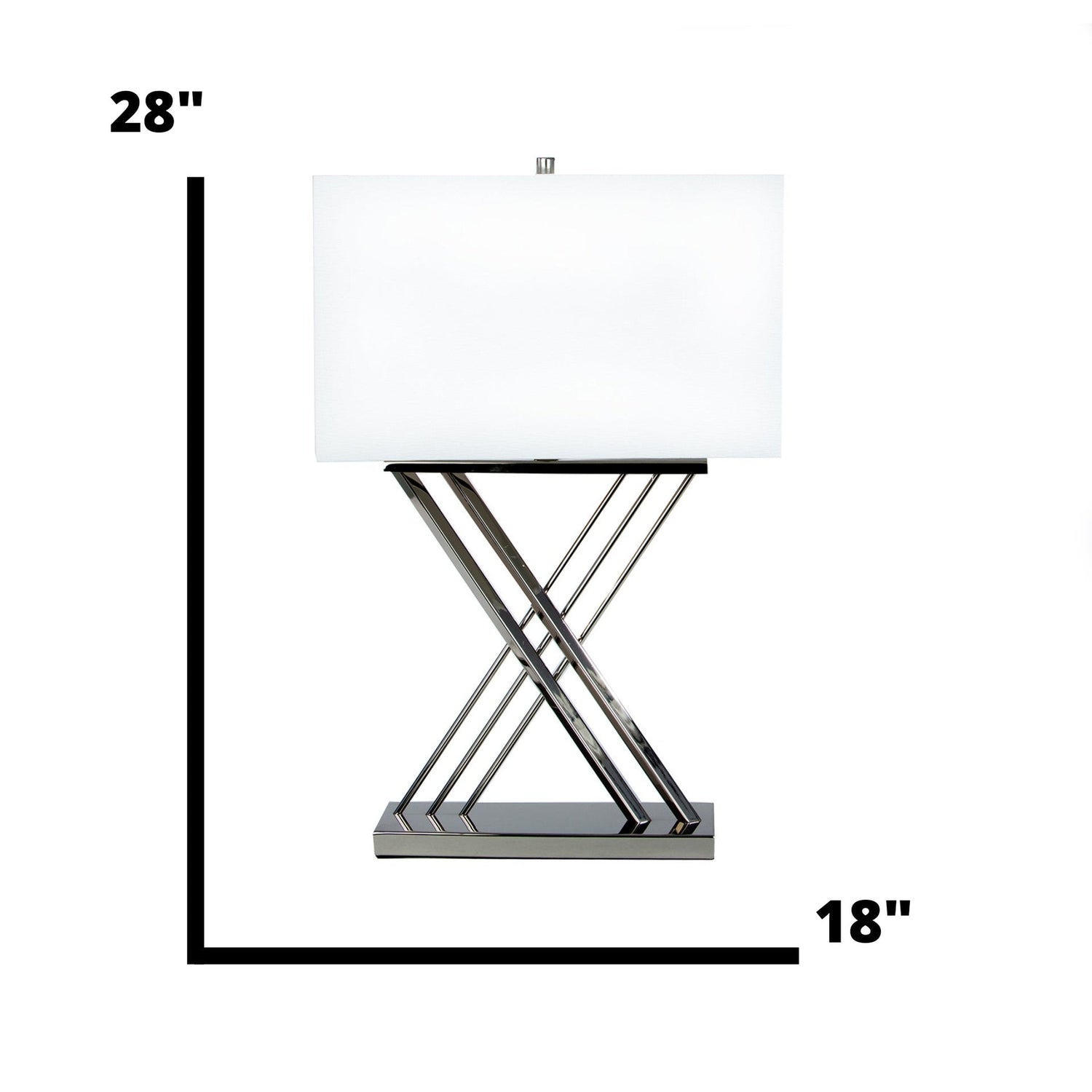 Chrome X Table Lamp // 1 Light - Home Elegance USA