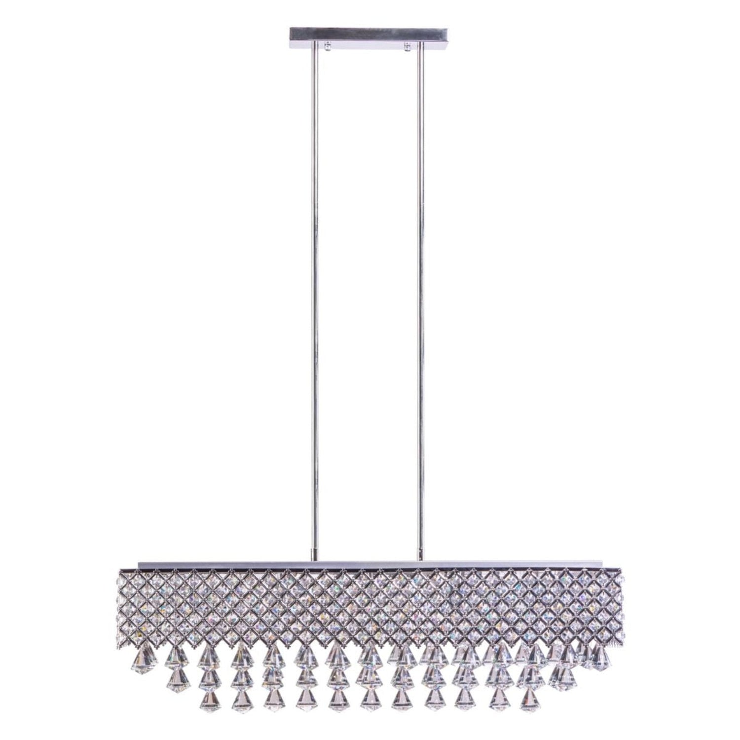 Cinderella Crystal Rectangular Chandelier // 12 Light - Home Elegance USA