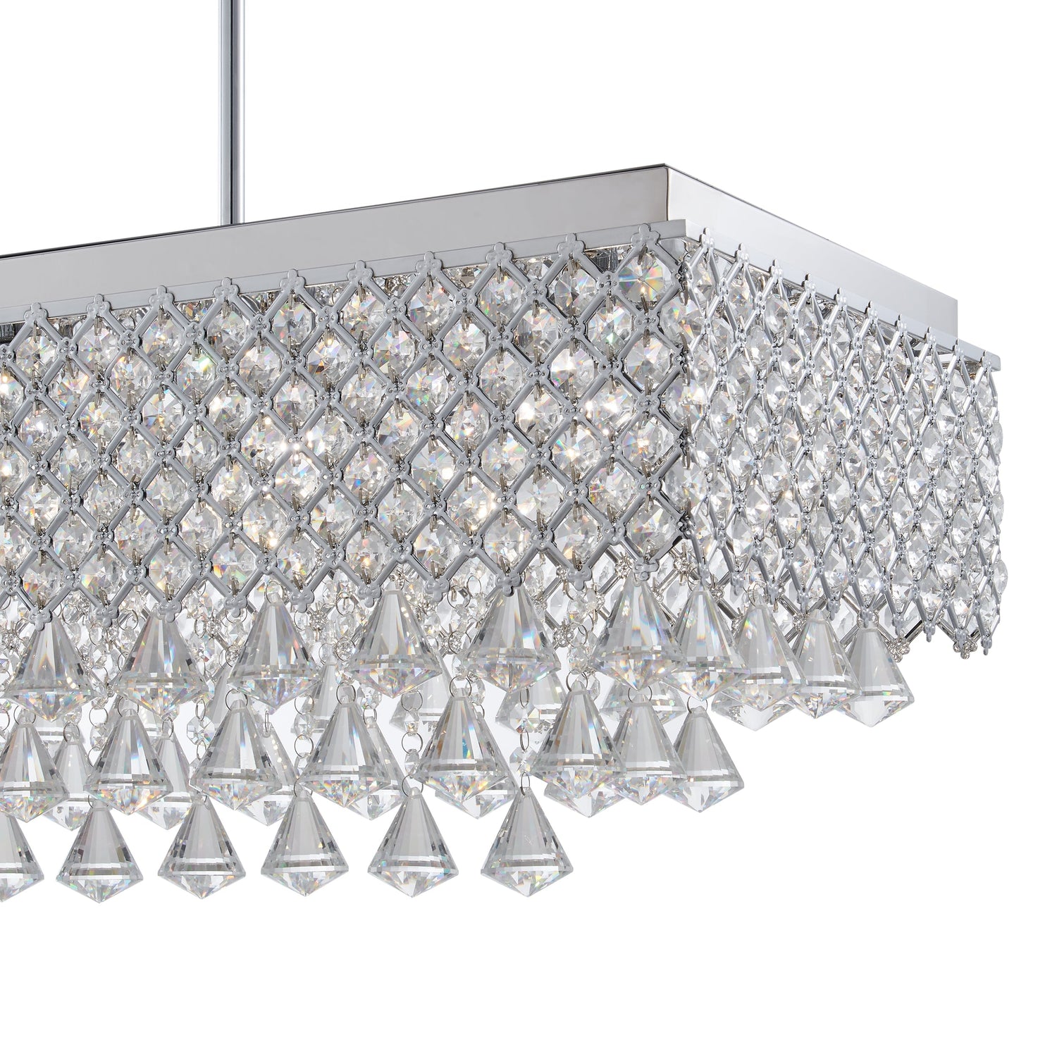 Cinderella Crystal Rectangular Chandelier // 12 Light - Home Elegance USA