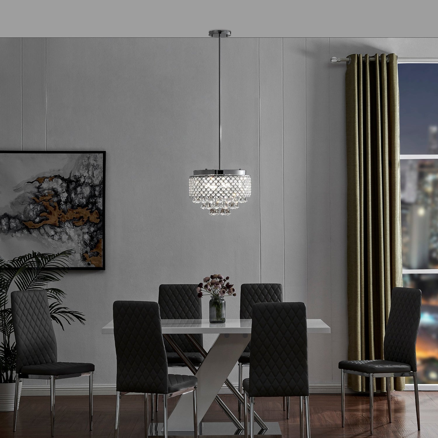 Cinderella Crystal Round Chandelier Pendant - Home Elegance USA