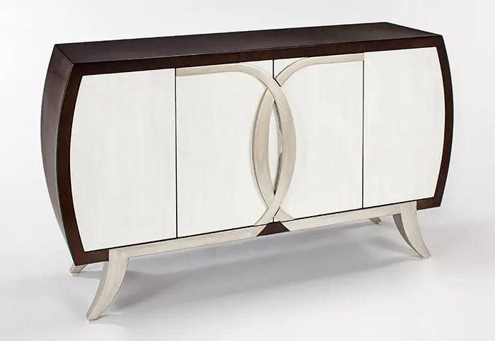 Cloudy White / Silver / Chocolate Buffet 1994-S with optional Wall Mirror by Artmax Artmax Furniture