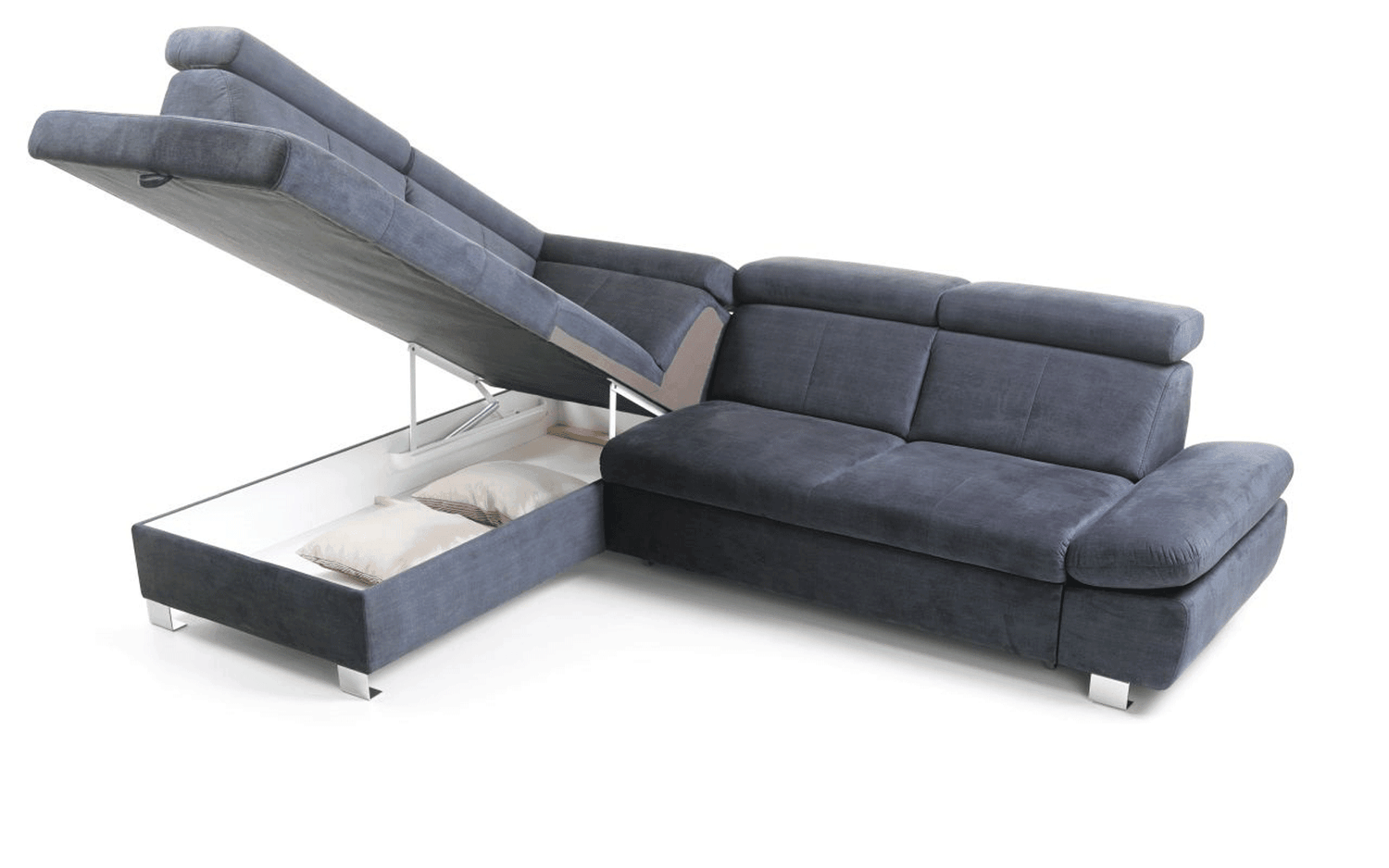 Esf Furniture - Happy Sectional Left W/Bed & Storage - Happysectionalleft