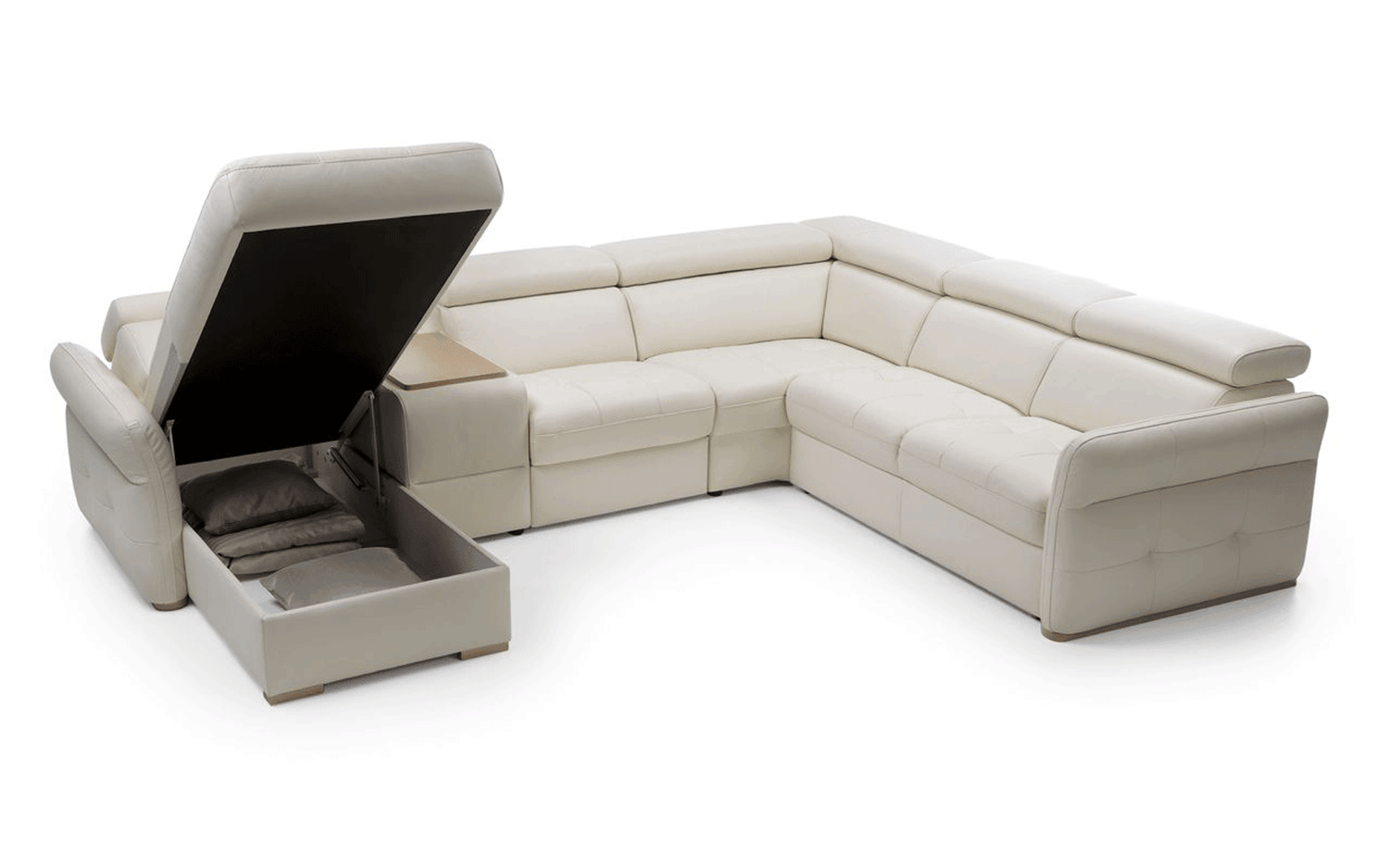 Esf Furniture - Massimo Sectional Left Chaise W/Storage, Bar Element, Electric Recliner, Corner, Sofa W/Bed - Massimo Sectional