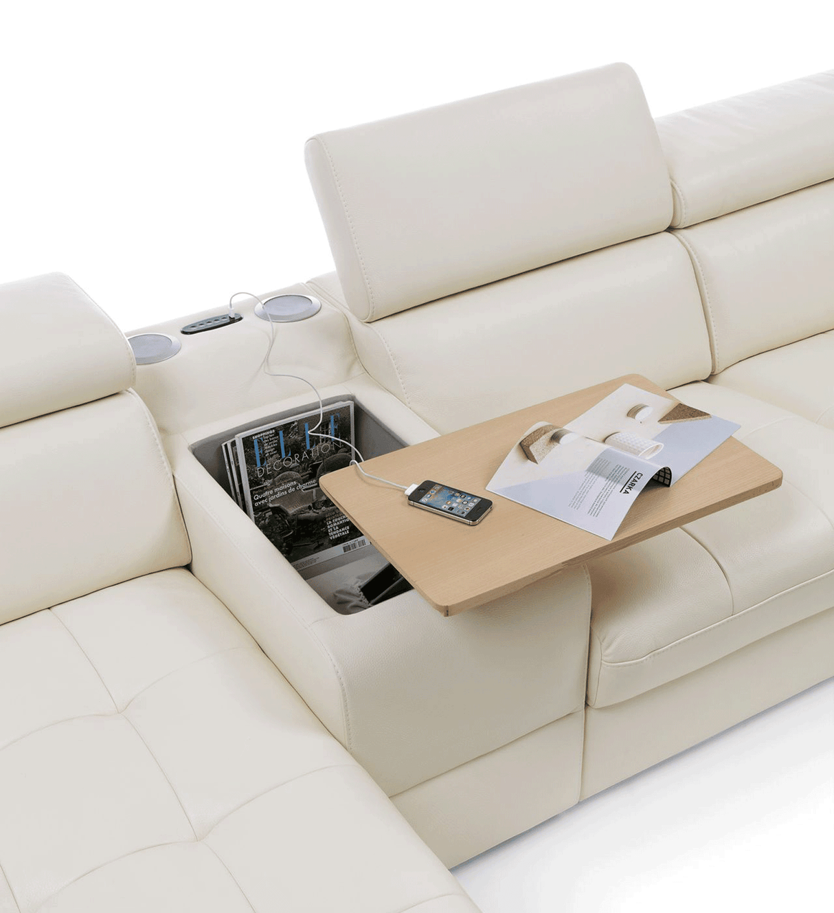 Esf Furniture - Massimo Sectional Left Chaise W/Storage, Bar Element, Electric Recliner, Corner, Sofa W/Bed - Massimo Sectional