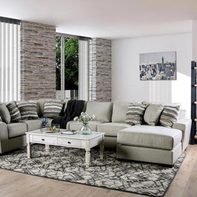 Colstrip Transitional Sectional in Beige Color by Furniture of America