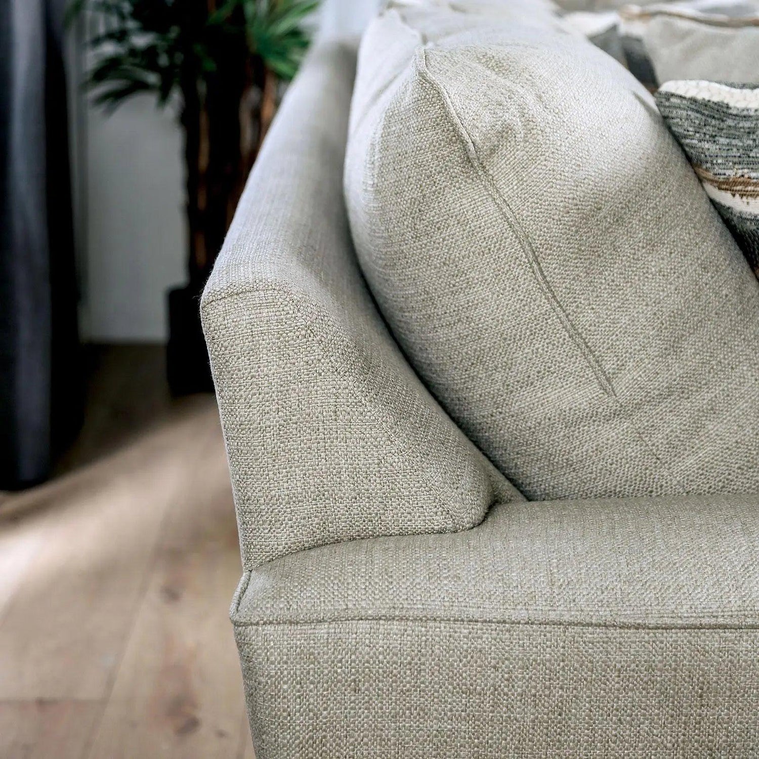 Colstrip Transitional Sectional in Beige Color by Furniture of America Furniture of America