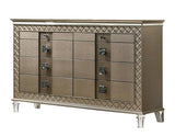 Coral 6Pc Modern Bedroom Set in Bronze Finish by Cosmos Furniture Cosmos Furniture