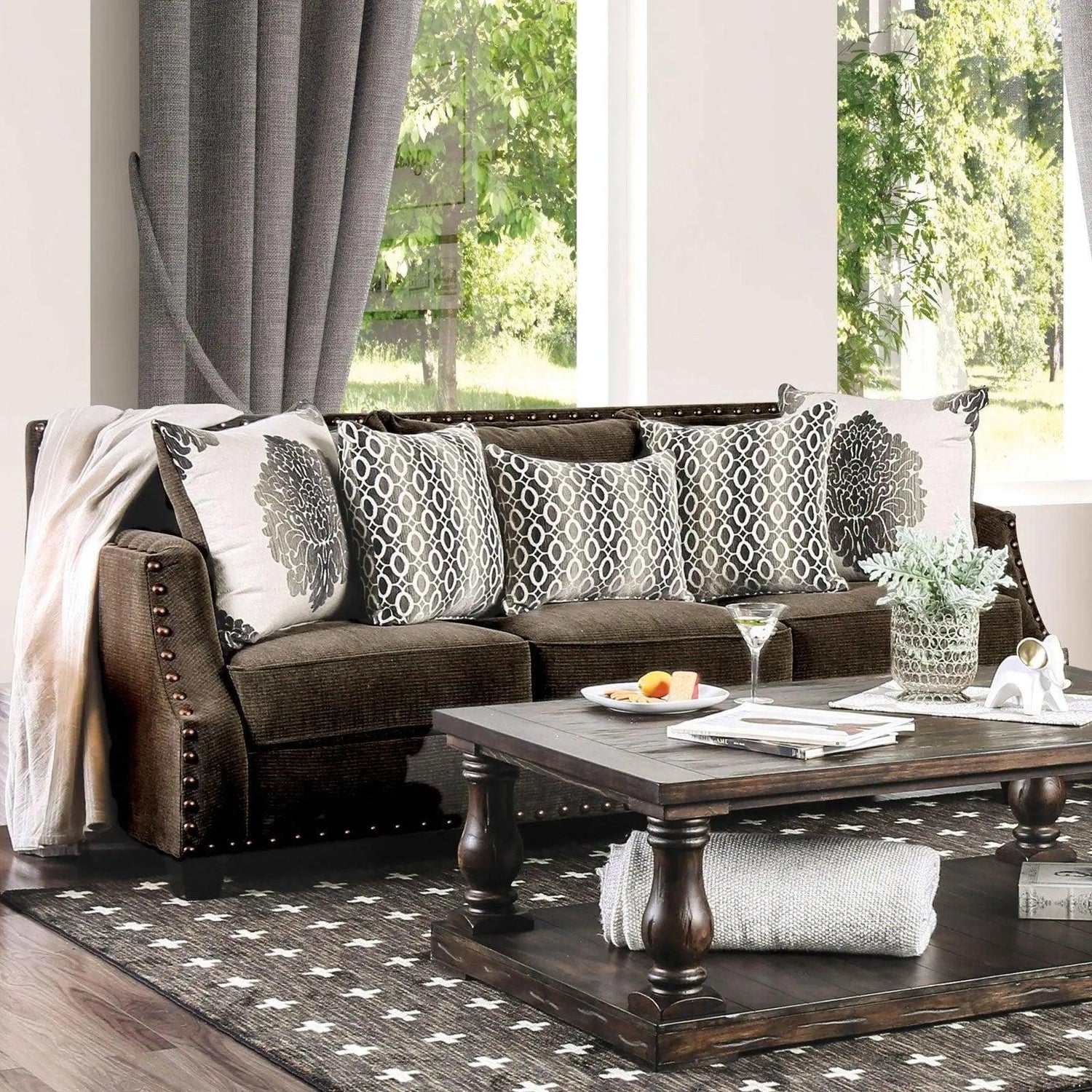 Cornelia Traditional Sofa and Loveseat by Furniture of America | Home Elegance USA