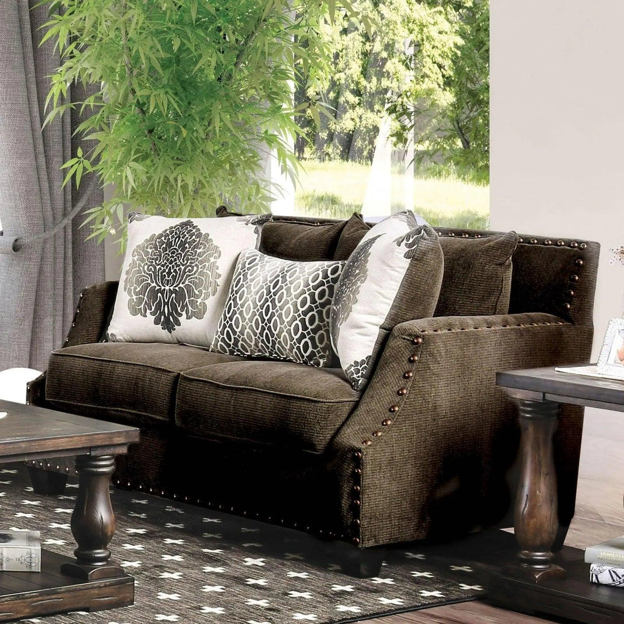 Cornelia Traditional Sofa and Loveseat by Furniture of America Furniture of America