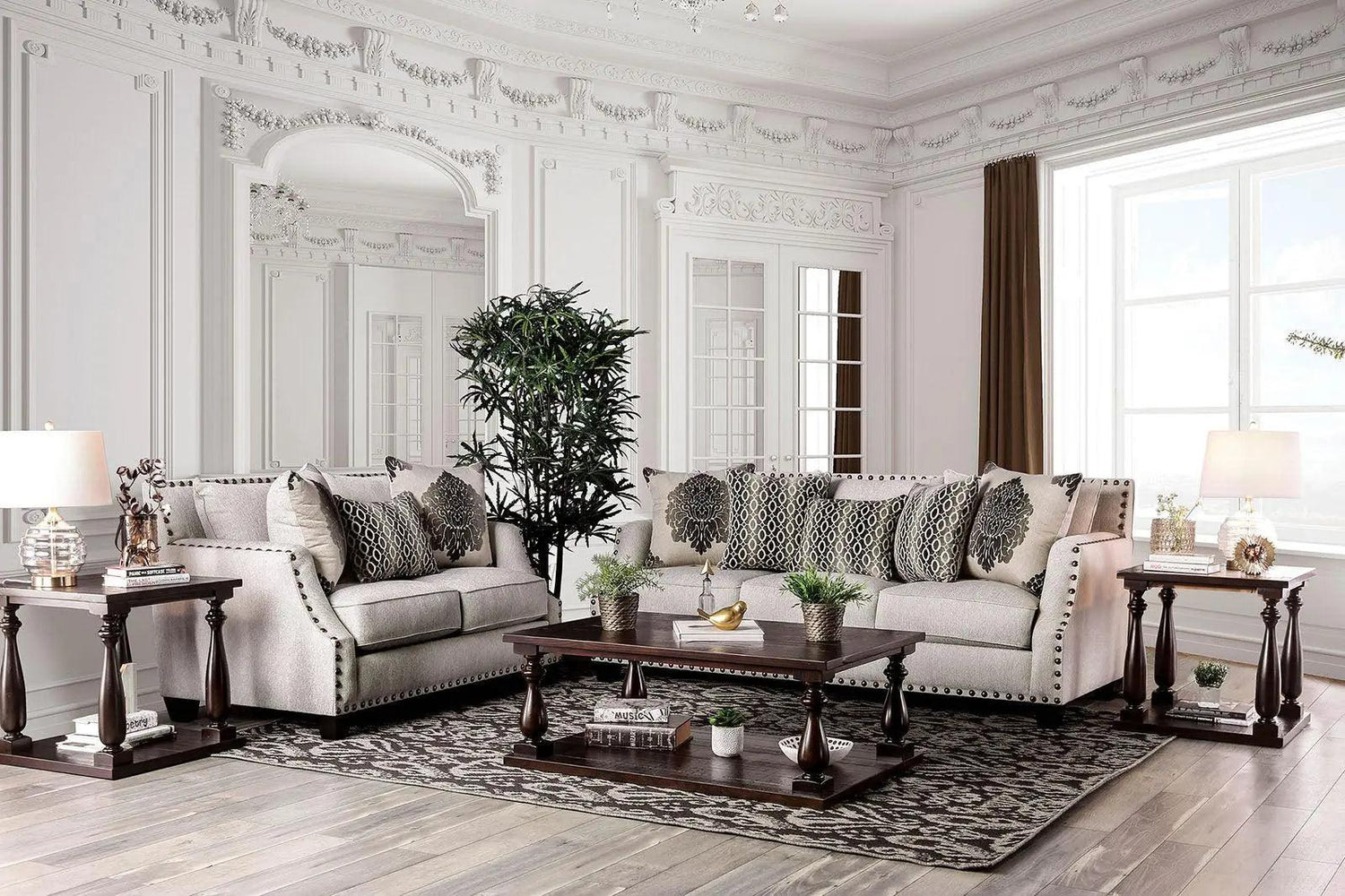 Cornelia Traditional Sofa and Loveseat by Furniture of America | Home Elegance USA