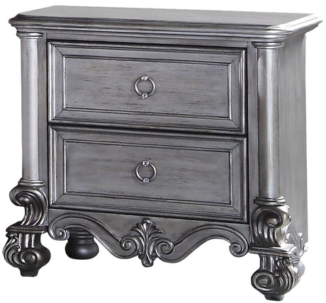 Cosmos Furniture Adriana Transitional Style Nightstand in Gray finish Wood Cosmos Furniture