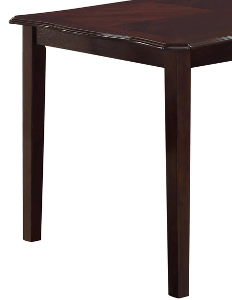 Copper Transitional Style Dining Set In Espresso Finish Wood | Cosmos