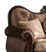 Zoya Traditional Style Sofa in Cherry finish Wood - Home Elegance USA