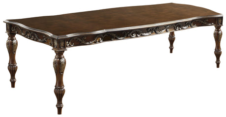 Rosanna Traditional Style Dining Table in Cherry finish Wood - Home Elegance USA