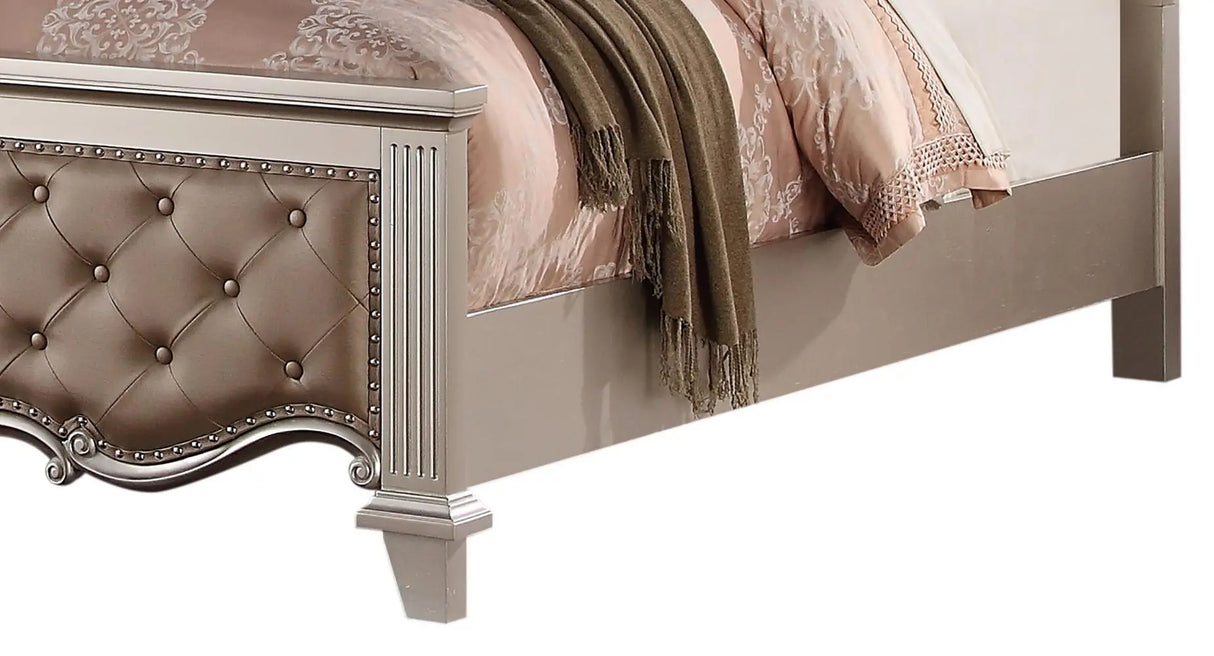 Sonia Contemporary Style Queen Bed in Beige finish Wood - Home Elegance USA