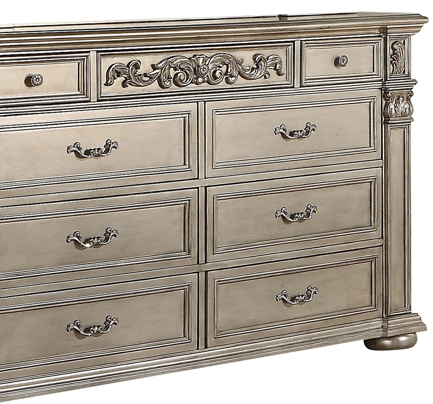 Platinum Traditional Style Dresser in Gold finish Wood - Home Elegance USA