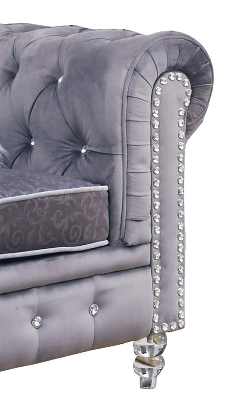 Sahara Modern Style Gray Chair With Acrylic Legs | Cosmos