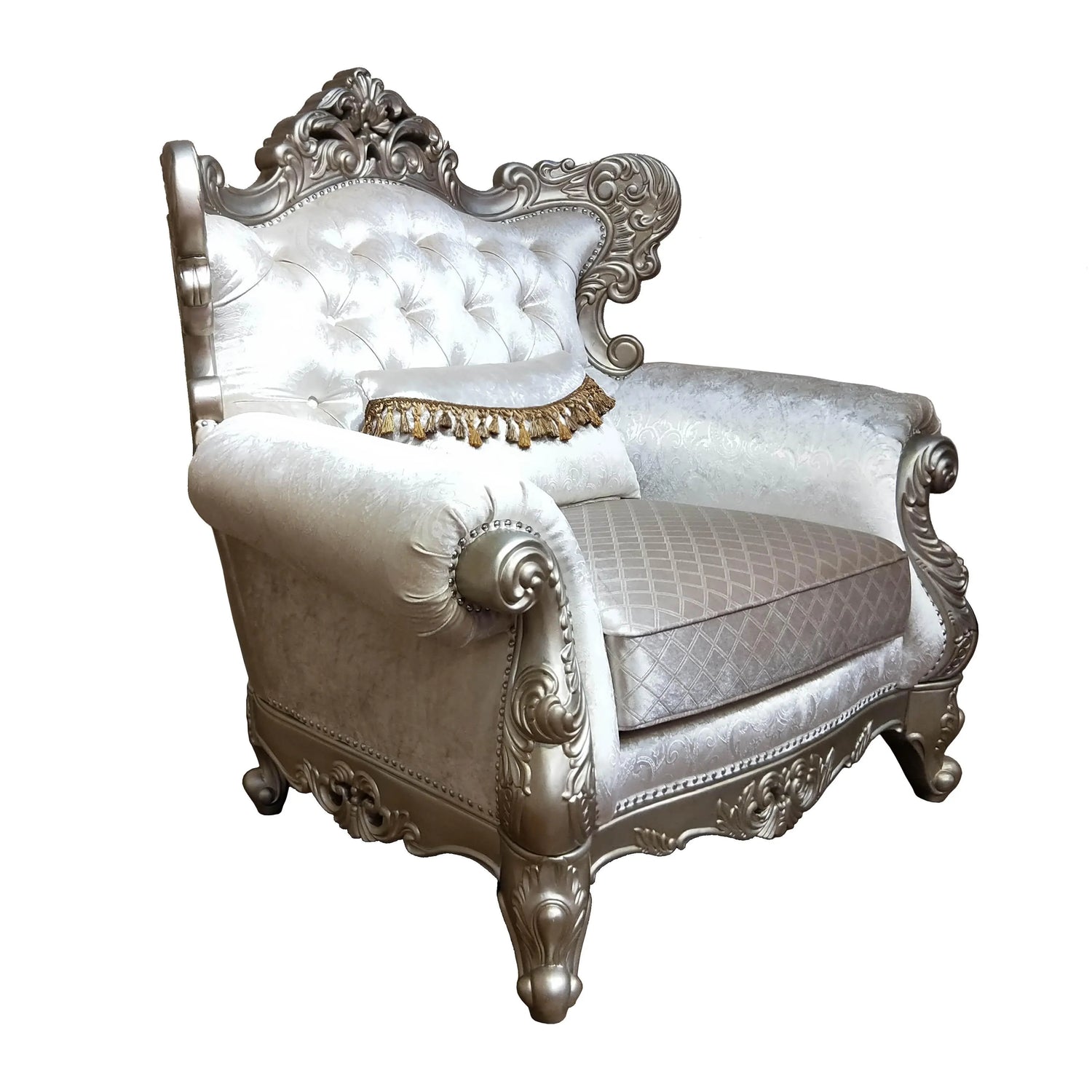 Emily Transitional Style Chair in Champagne finish Wood - Home Elegance USA