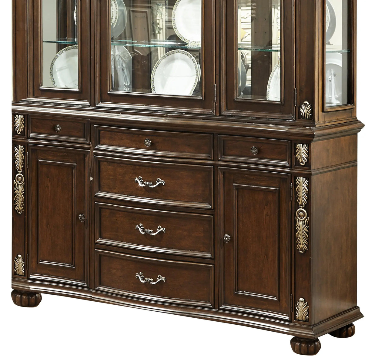 Rosanna Traditional Style Dining Buffet in Cherry finish Wood - Home Elegance USA